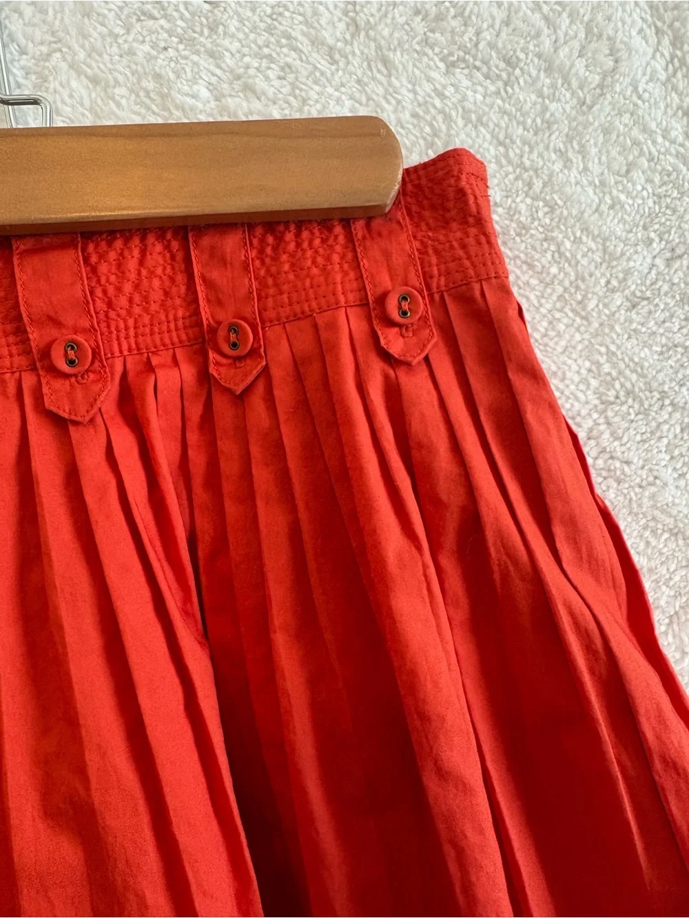 Ulla Johnson Marianna Pleated Shorts Orange Size 4
